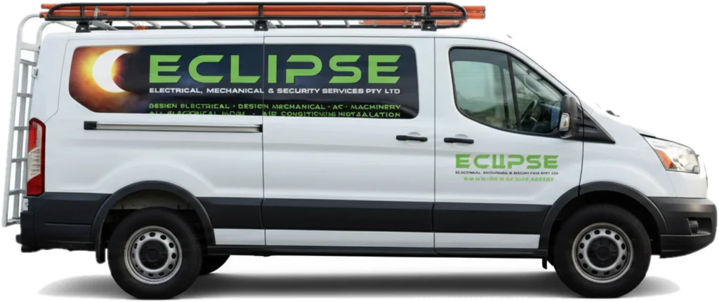 Eclipse service van with signwriting